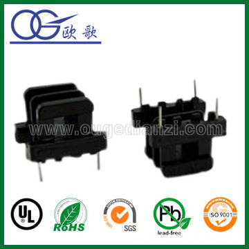 Ee19 Horizontal Power Transformer Bobbins with Double Wire Slot, Pin2+2